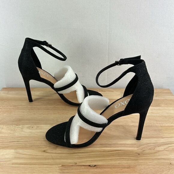 XOXO Bridgette Strappy Sandals- Black- Size 8- NIB - Picture 4 of 8